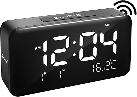 Talking LED Clock, Talking Clock with Volume Control, Talking Alarm Clock for Dementia, Hearing, Visually impaired Seniors, Digital Day Clock with Multiple Customized Alarms and Temperature