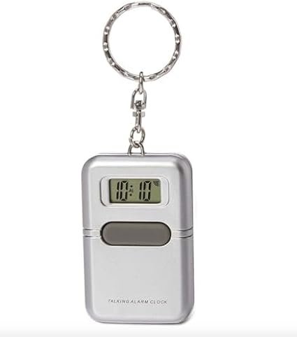 Talking Watches for The Blind - Talking Clock for Blind Elderly Talking Alarm Clock for Seniors Keychain Clock for Elderly Talking Watch for Visually Impaired - Pocket Alarm Clock Watch Elderly Clock