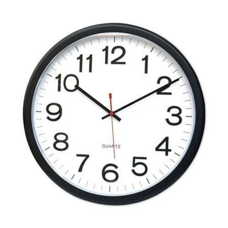 Universal Indoor/Outdoor Clock, 13 1/2, Black