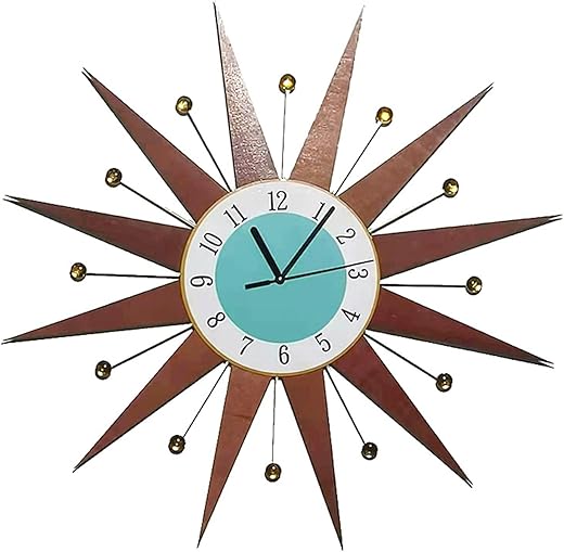 Wall Clock - Wooden Clock for Decorative Office Wall Living Room Retro Light Luxury Hanging Mid Century Modern 24 in Big Wall Clock(Need to Assemble by oneself)