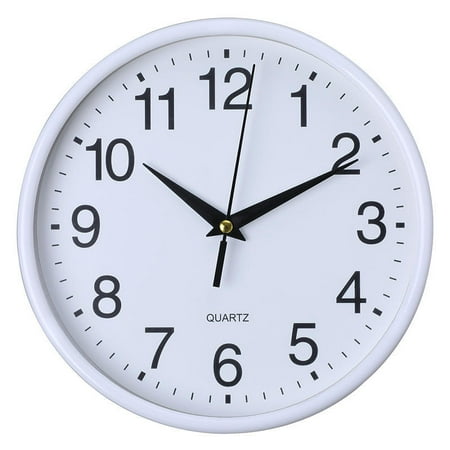 Wall Clock Silent Non-Ticking Modern Clock Battery Operated 8 Inch Small Classic Analog Decorative For Kitchen, Living Room, Office, Bedroom, Bathroom