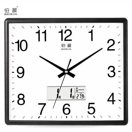 Wall Clock Wholesale Square Electronic Living Room Clock Home Personalized Fashion Art Calendar Quartz Clock Wall-Mounted Wholesale