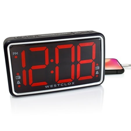 Westclox 2.5 LED Clock Radio with USB - Model# 80233