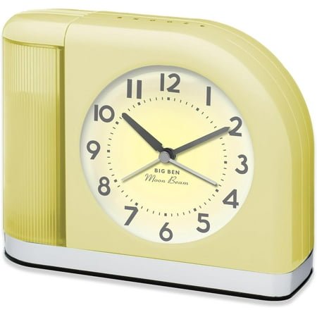 Westclox Big Ben Moon Beam Quartz Analog Alarm Clock Yellow with USB 44000Y