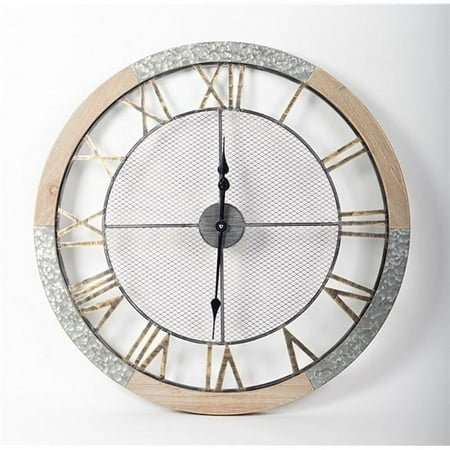 Wood & Metal Wall Clock