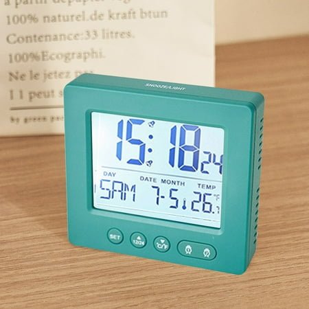 XGFHYJEH Alarm Clocks for Bedroom, Digital Alarm Clock, Alarm Clocks with Large Numbers, Small Smart Bedside Tabletop Clock with Large LED Display & Temperature