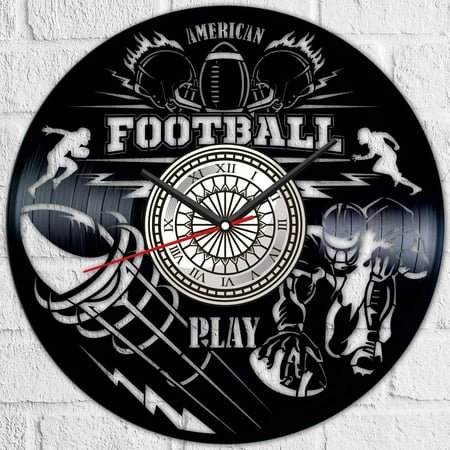 YanGxx Football Vinyl Record Wall Clock Retro style Wall clock Silent Home Decor Unique Art Special Home Accessories Creative Personality Gift