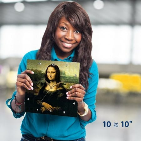 3dRose, Monalisa, 10x10 Wall Clock