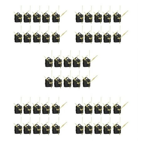 50Pcs DIY Silent Movement Spindle Hands Wall Quartz Clock Movement Mechanism Repair Tools Part Clock Kit