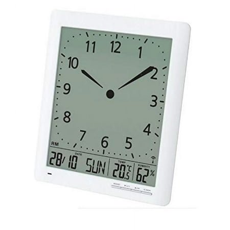 Britta Products Franklin CL-1 Large Format 10 Atomic Digital-Analog Wall Clock with Day/Date, Temperature and Humidity