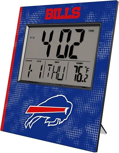 Buffalo Bills Cross Hatch Digital Desk Clock