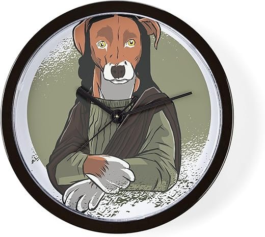 CafePress Mona Lisa Dog 10 Wall Clock for Livingroom, Kitchen, or Office