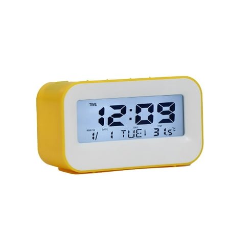 CCOCC Alarm Clock,Nature Sound Alarm Clock for Kids,Colorful LED Bedside Clock with Snooze Function and Temperature Display