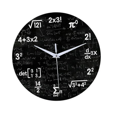 Chemical Elements Math Wall Clock - Wall Clock Silent Non Ticking