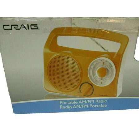 Craig Electronics CR4187 AM/FM Radio Portable With Rotary Volume Control