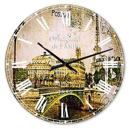 Designart 'Vintage Paris' French Country Wall Clock