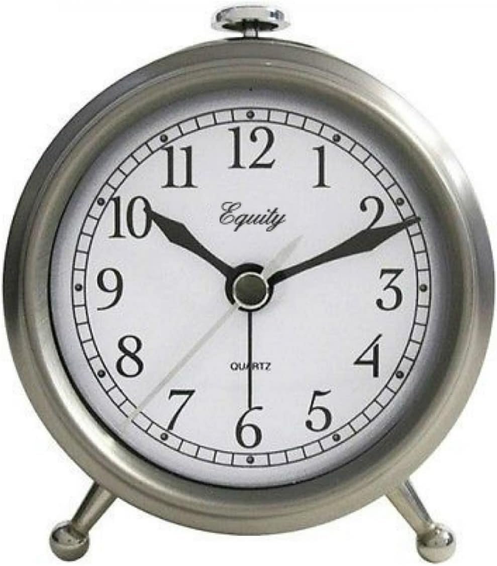 Equity 25655 Metal Quartz Alarm Clock