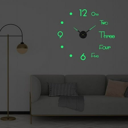 Fiudx Wall Clocks Battery Operated Frameless Acrylic Decor Large Wall Clock Modern Simple Style Decor Clock for Living Room; Office; Home; Bedroom; Kitchen; Bathroom