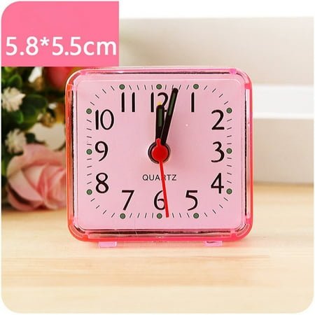 GeweYeeli Small Clock Desk Battery Powered Quartz Alarm Clock Home Bedroom Kids Room Bedside Clock