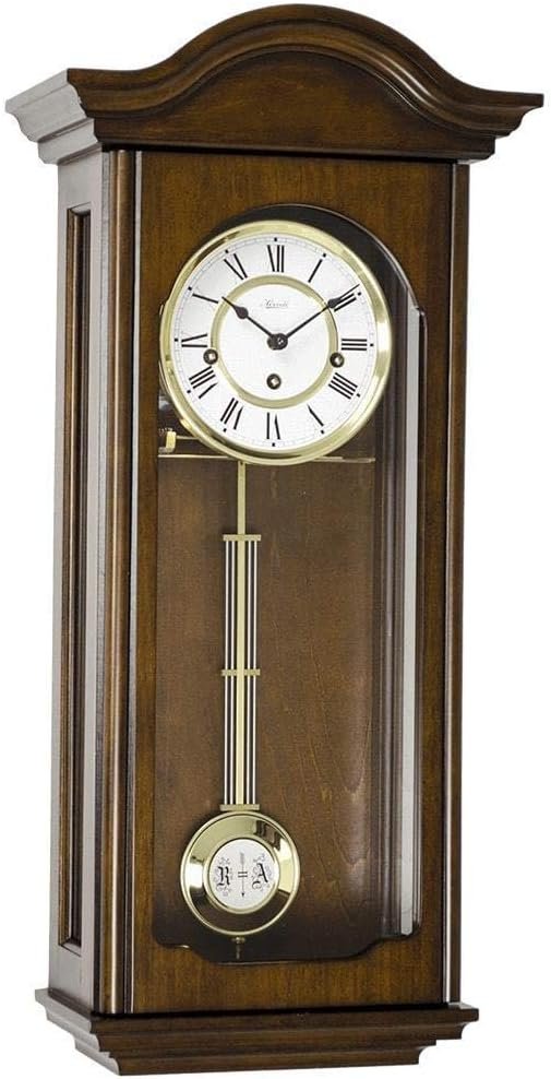 Hermle BROOKE Mechanical Regulator Wall Clock 70815Q341, Walnut