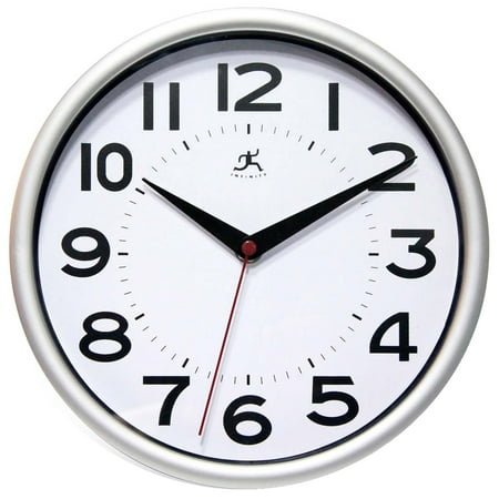 Infinity Instruments Metro Silver Modern Analog Display 9-inch Wall Clock