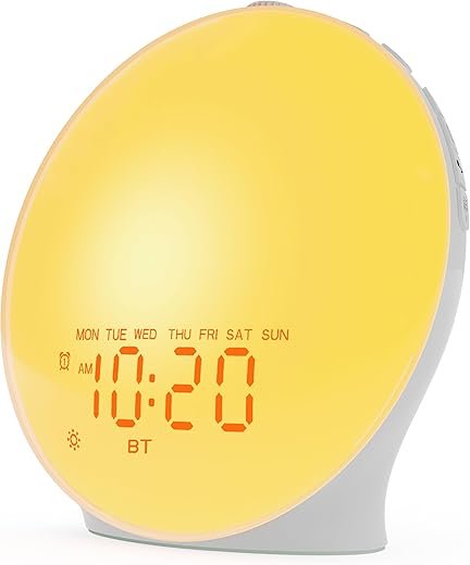 JALL Sound Machine White Noise Machine with 22 Soothing Sounds, 17 Night Lights, Bluetooth Speaker, Sleep Timer, Wake Up Light Sunrise Alarm Clock for Bedrooms, Ideal Gift for Baby, Kids, Seniors