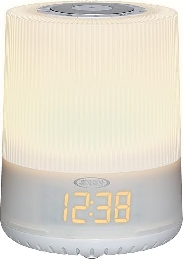 JENSEN JCR-360 JCR-360 Mood Lamp FM Digital Dual-Alarm Clock Radio with Nature Sounds