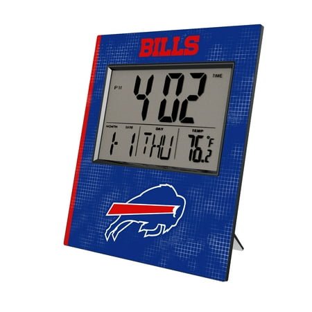 Keyscaper Buffalo Bills Cross Hatch Digital Desk Clock