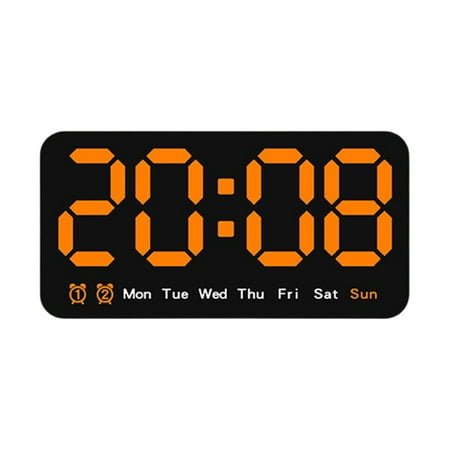 LED Digital Clock with Big Number 2 Alarms Snooze for Bedroom and Living Space