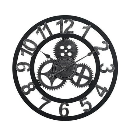 linyes 1PC Garden Wall Clock Large Outdoor Decoration Open Face Wall Hanging Home Decor