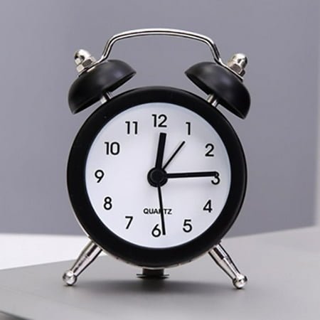 Loud Alarm for Deep Sleepers 3'' Twin Bell Alarm Clock with Backlight for Bedroom and Home Decoration