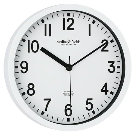 Mainstays Basic Indoor 8.78 White Analog Round Modern Wall Clock