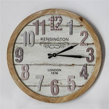 MDR Trading Inc. Kensington Station London With Multi Patterned Numbers Wall Clock