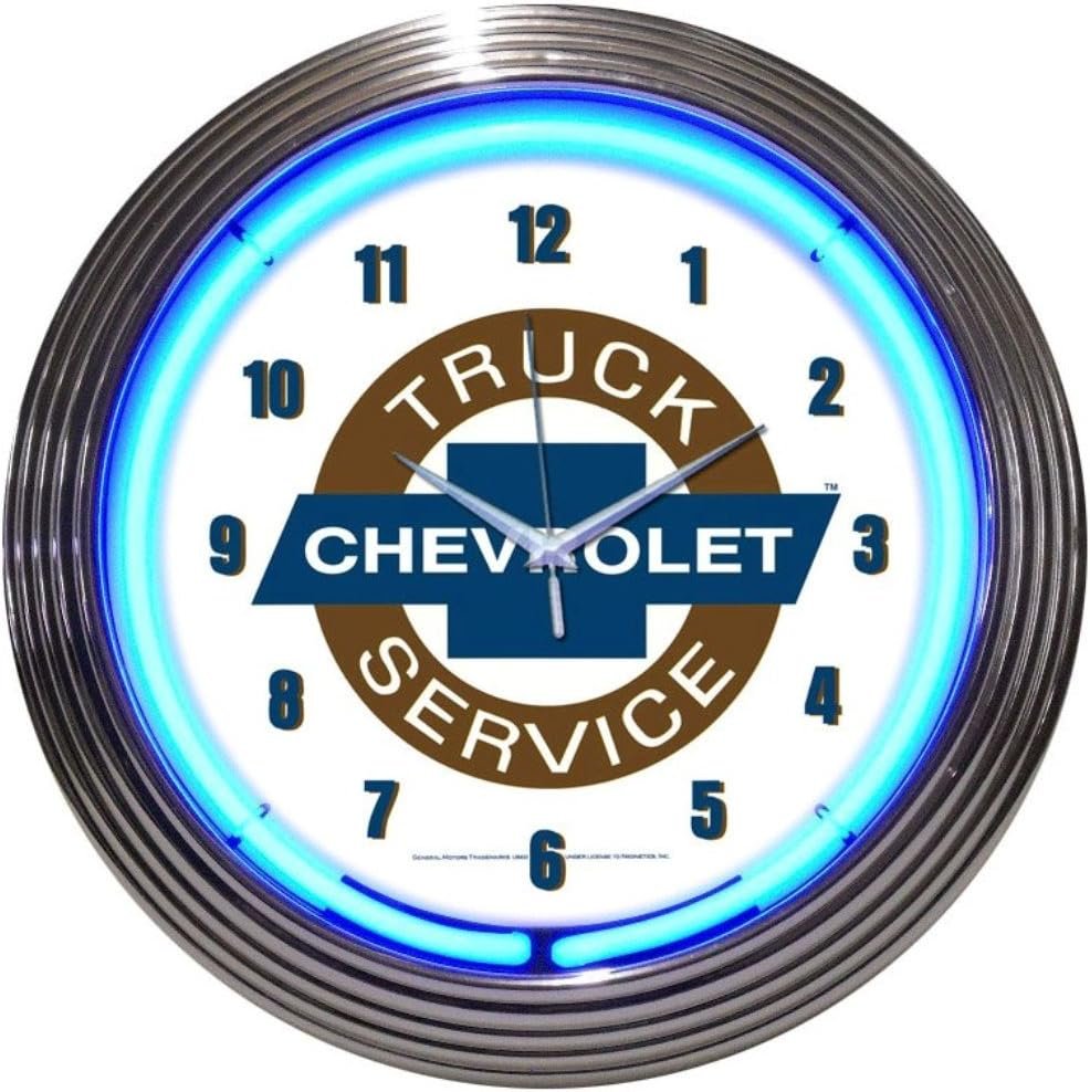 Neonetics Cars and Motorcycles Chevy Truck Neon Wall Clock, 15-Inch