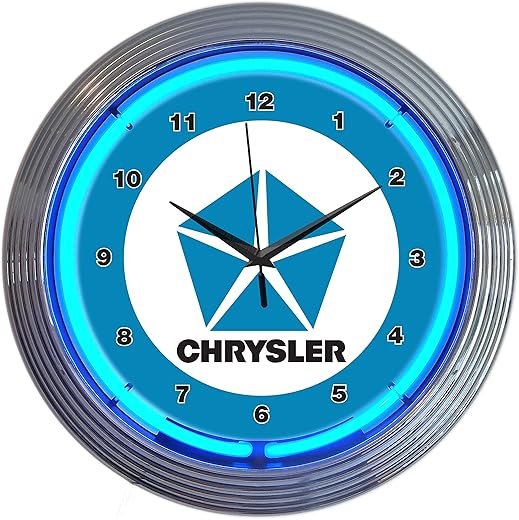 Neonetics Chrysler Pentastar Neon Wall Clock, 15-Inch