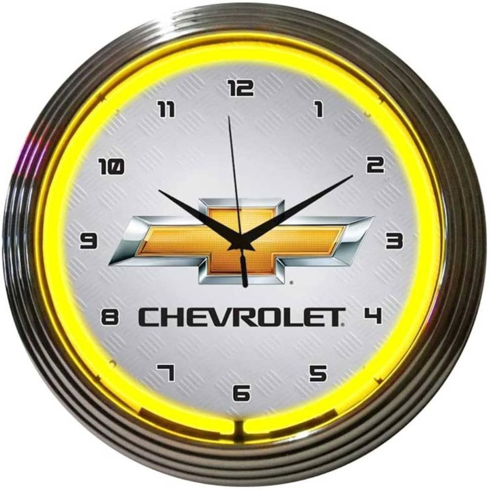 Neonetics Gm Chevrolet Neon Wall Clock, 15-Inch