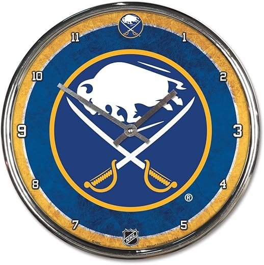 NHL Chrome Clock, 12" x 12"