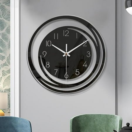 Nordic Wall Clock 12 inch Non Ticking Battery Operated Acrylic Clock for Bedroom Living Room Decor