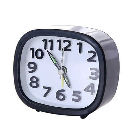 Pedty Alarm Clock Wall Clocks Rectangle Small Bed Compact Travel Quartz Beep Alarm Clock Cute Portable