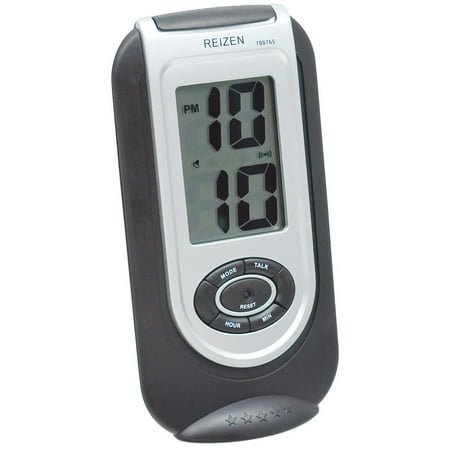 Reizen LCD Talking Alarm Clock- Rectangular