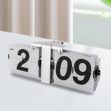 Retro Style Flip Clock Battery Powered Digital Display for Home & Office Decor