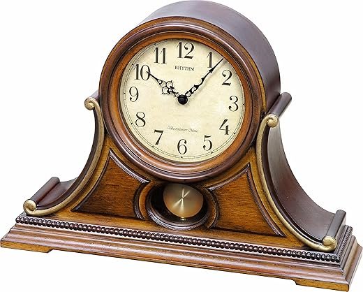 Rhythm Clocks Tuscany II Wooden Musical Mantel Clock