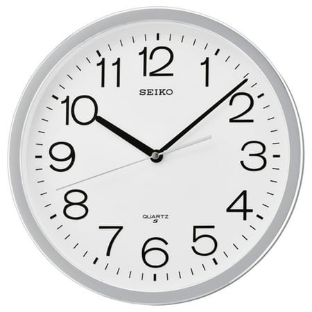 Seiko 12 Office Classic Numbered Quiet Sweep Wall Clock, Round, Quartz, Analog, QXA014SLH