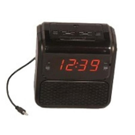 Sonnet R-1617 0.9 in. Single Day Alarm LED Clock Radio with Aux in Cord, Black