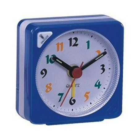 Ultra Small, Battery Travel Alarm Clock with Snooze, Silent with No Ticking Analog Quartz