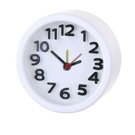 Wall Clocks Battery Operated Large Big Numbers Display For Kids Elderly,Heavy Sleepers,Snoozeback To School Circular Small Bed Compact Travel Quartz Beep Alarm Clock Cute Portable