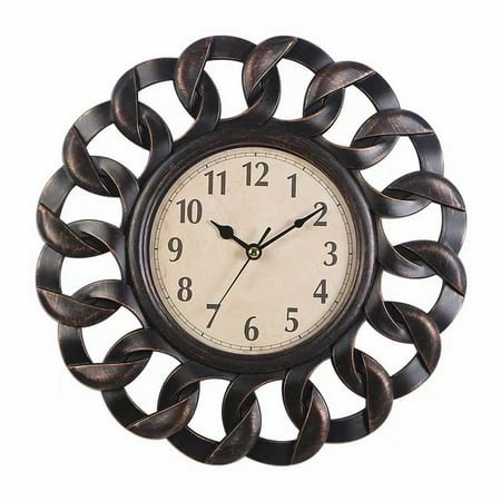 Wall Clock, Small Wall Clocks Battery Operated 10 Inch, Retro Wall Clocks for Office, Home, Bathroom, Kitchen, Bedroom, School