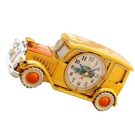 Windup Alarm Clock Classic Car Home Decor Table Travel Child