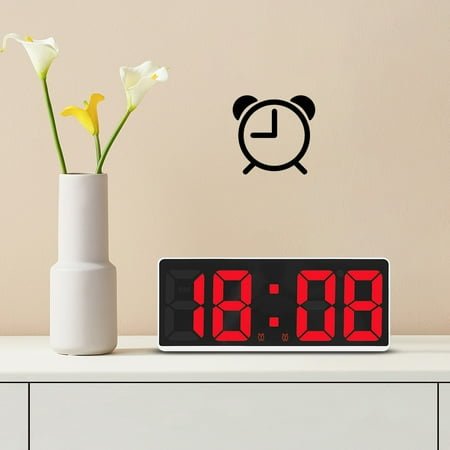 XGFHYJEH Alarm Clock, Atomic Clocks, Alarm Clock for Kids, Digital Clocks Large Numbers, Desktop Bedside Tabletop Clock with LED Display