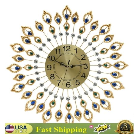 26.4'' Modern 3D Large Wall Clock Metal Watch Art Design Home Living Room Decor